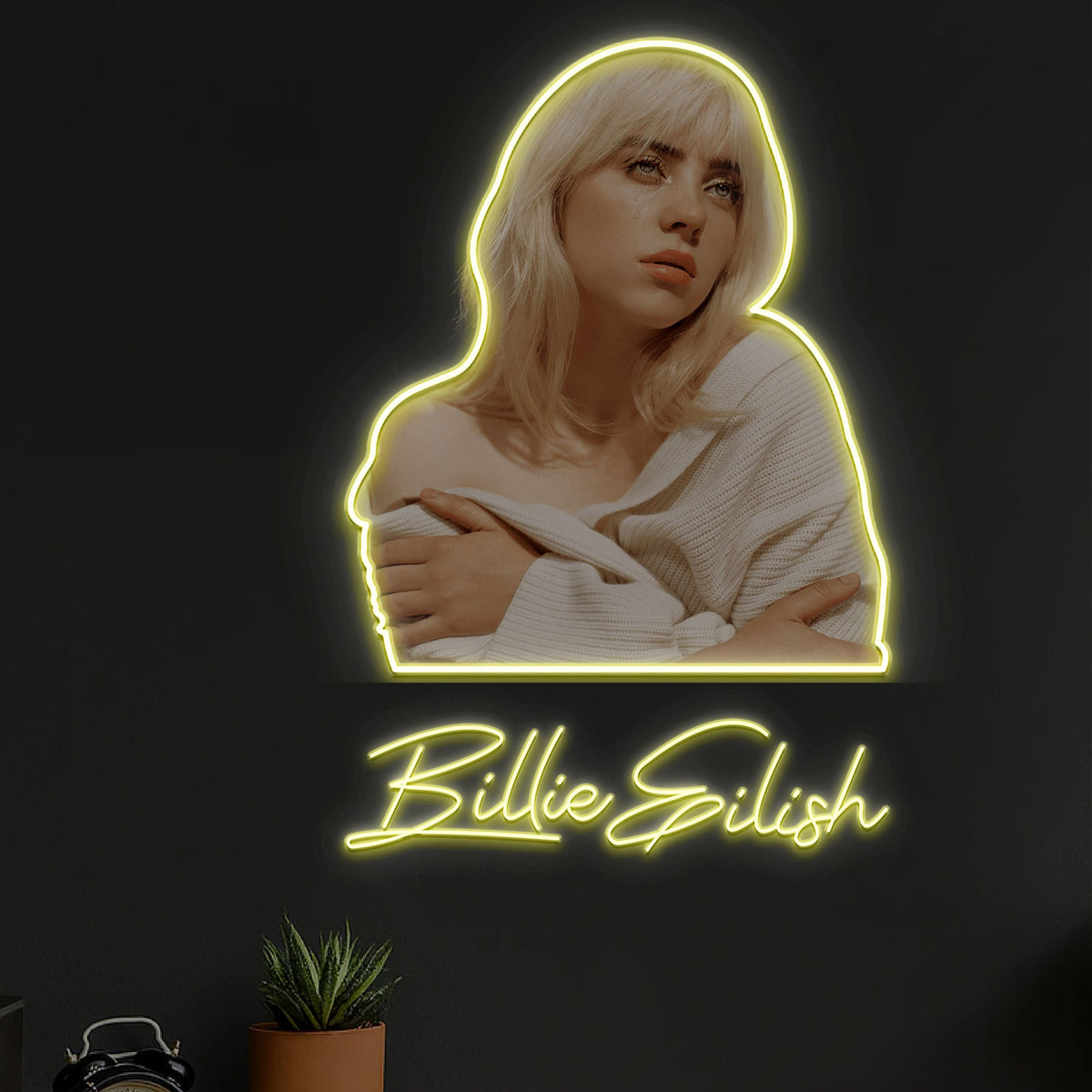 Billie Eilish Cursive Neon Sign