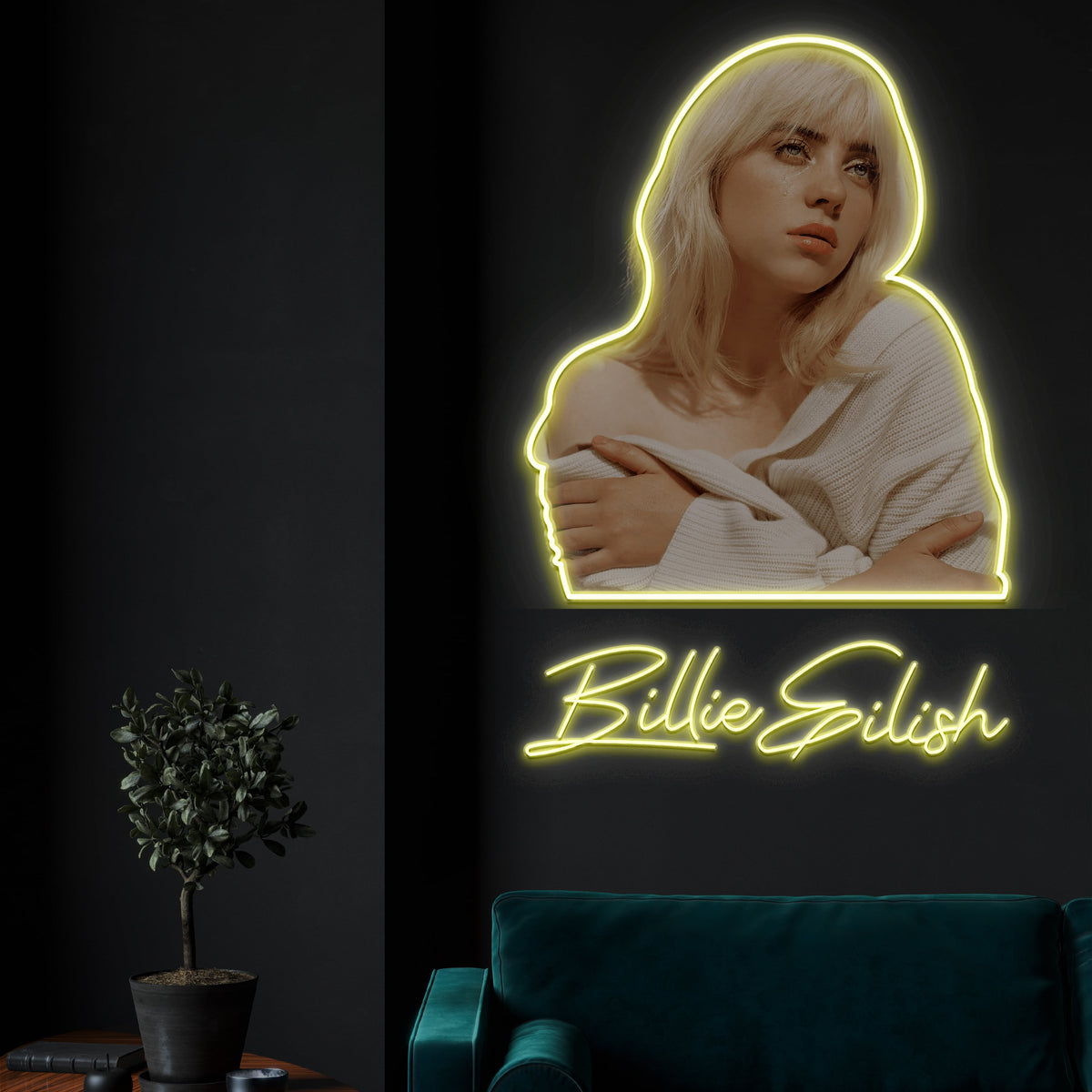Billie Eilish Cursive Neon Sign